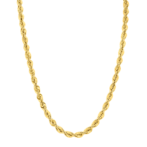 14K Yellow Gold Filled 6MM Rope Chain with Lobster Clasp- 18 Inch